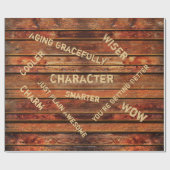 Personalisiertes Rustikales Schleifpapier mit Alte Geschenkpapier (Flach)