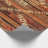 Personalisiertes Rustikales Schleifpapier mit Alte Geschenkpapier (Ecke)