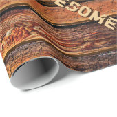 Personalisiertes Rustikales Schleifpapier mit Alte Geschenkpapier (Rolleneckpunkt)