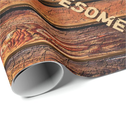 Personalisiertes Rustikales Schleifpapier mit Alte Geschenkpapier (Rolleneckpunkt)