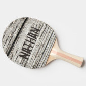 Personalisiertes rustikales Weathered Wood Tischtennis Schläger (Seitenansicht)