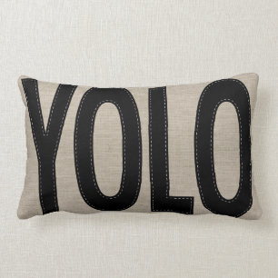 Personalisiertes rustikales YOLO Sie leben nur ein Lendenkissen