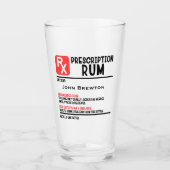 Personalisiertes RX-Rum-Verschreibungsglas Glas (Vorderseite)