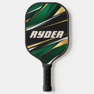 Personalisiertes RYDER Smaragd-Gold-Pickleball-Sch Pickleball Schläger