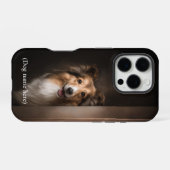Personalisiertes Sable-Sheltie-Porträt iPhone Hülle (Rückseite (Horizontal))