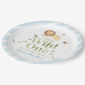 Personalisiertes Safari Jungle Baby Dusche Party Pappteller (Schrägansicht)