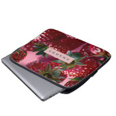 Personalisiertes Saftiges Erdbeer-Glück Laptopschutzhülle (Vorne Knopf)