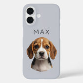 Personalisiertes Sage-Hund-Foto & Name Case-Mate iPhone Hülle (Rückseite)