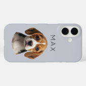 Personalisiertes Sage-Hund-Foto & Name Case-Mate iPhone Hülle (Rückseite (Horizontal))