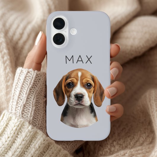 Personalisiertes Sage-Hund-Foto & Name Case-Mate iPhone Hülle