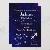 Personalisiertes Sagittarius Zodiac Galaxy Party Einladung (Vorne/Hinten)