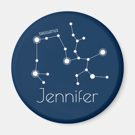 Personalisiertes Sagittarius Zodiac-Konstellation Magnet (Vorne)