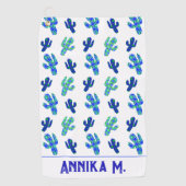 Personalisiertes Saguaro Cactus Pattern Golfhandtuch (Vorderseite)