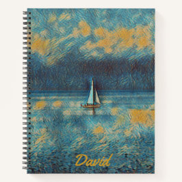 Personalisiertes Sailboat-Notebook Notizblock