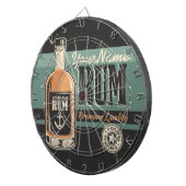 Personalisiertes Sailor Rum Liquor Flasche Retro S Dartscheibe (Vorderseite rechts)