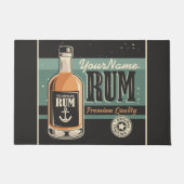 Personalisiertes Sailor Rum Liquor Flasche Retro S Fußmatte (Vorderseite)