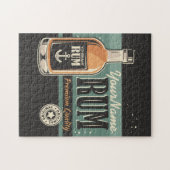 Personalisiertes Sailor Rum Liquor Flasche Retro S Puzzle (Horizontal)