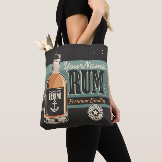 Personalisiertes Sailor Rum Liquor Flasche Retro S Tasche (Von Nahem)