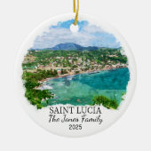 Personalisiertes Saint Lucia Ornament, Saint Lucia Keramik Ornament (Vorne)
