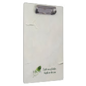 Personalisiertes Salbeigrün-Feder-Monogramm Klemmbrett (Rechts)