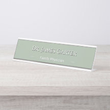 Personalisiertes Salbeigrün-Name Minimalistischer