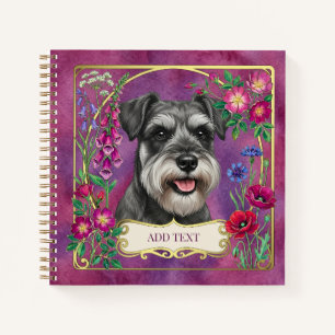 Personalisiertes Salz- und Pfeffer-Schnauzer-Notiz Notizblock