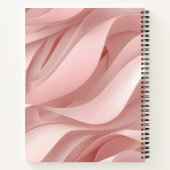 Personalisiertes sanftes Rosa Abstract Flow Design Notizblock (Rückseite)