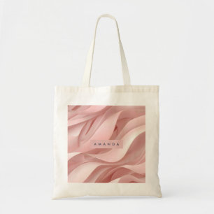 Personalisiertes sanftes Rosa Abstract Flow Design Tragetasche