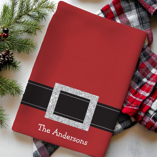 Personalisiertes Santa Belt Ferienhaus Küchentuch