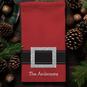 Personalisiertes Santa Belt Ferienhaus Küchentuch