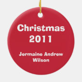 Personalisiertes SANTA Foto Keepake Ornament (Hinten)