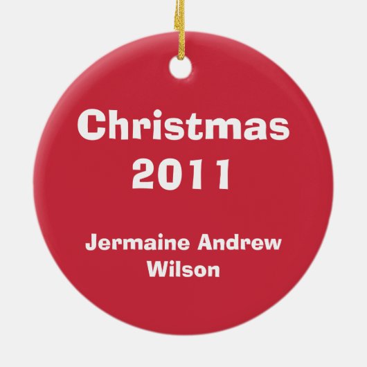 Personalisiertes SANTA Foto Keepake Ornament (Hinten)