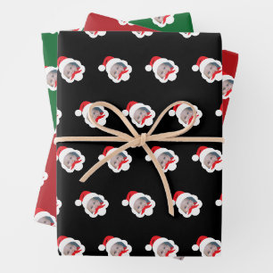Personalisiertes Santa-Foto Weihnachten Geschenkpapier Set