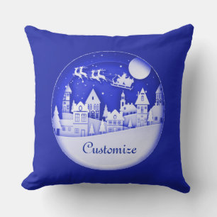 Personalisiertes Santa Winter Village Kissen