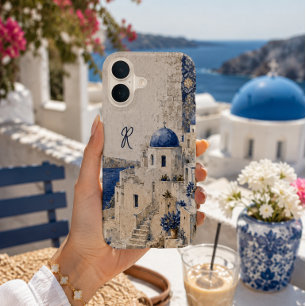 Personalisiertes Santorini Griechenland iPhone 16 Hülle