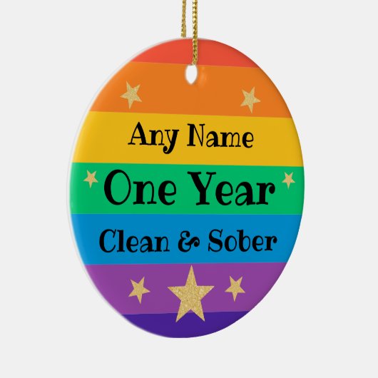 Personalisiertes, sauberes, nüchternes Geschenk Keramik Ornament (Rechts)