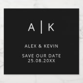 Personalisiertes Save the Date Champagnerlabel Schaumweinetikett (Einzelnes Label)