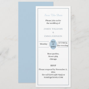 Personalisiertes Save the Date einfaches Licht Einladung