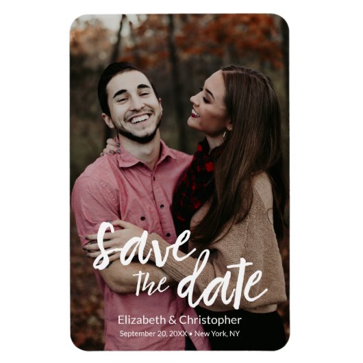 Personalisiertes Save the Date-Foto Magnet (Vertikal)
