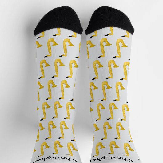 Personalisiertes Saxophon-Design Socken (Oben)