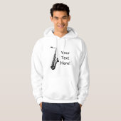 Personalisiertes Saxophon Hoodie (Vorne ganz)