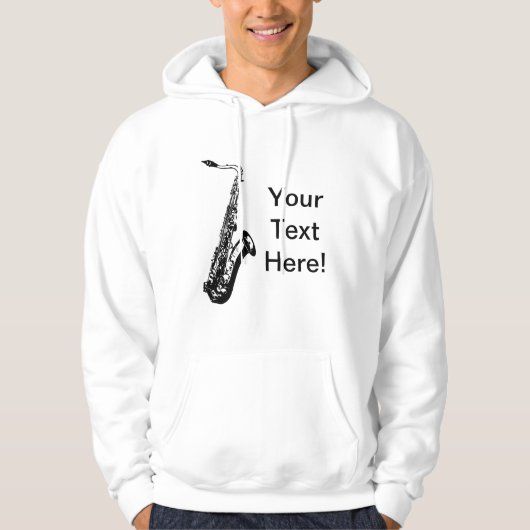 Personalisiertes Saxophon Hoodie (Vorderseite)