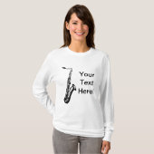 Personalisiertes Saxophon T-Shirt (Vorne ganz)