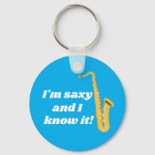 Personalisiertes saxophone-Geschenk Schlüsselanhänger (Vorderseite)