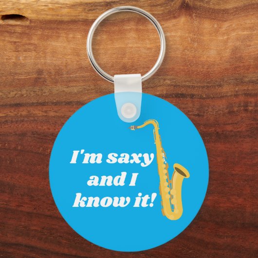 Personalisiertes saxophone-Geschenk Schlüsselanhänger (Vorderseite)