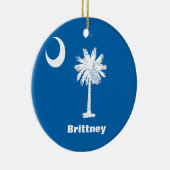 Personalisiertes SC Palmetto Staat Ornament (Rechts)