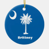 Personalisiertes SC Palmetto Staat Ornament (Vorne)