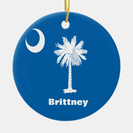 Personalisiertes SC Palmetto Staat Ornament (Vorne)