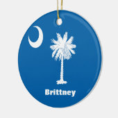 Personalisiertes SC Palmetto Staat Ornament (Links)