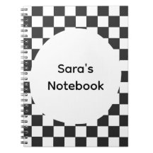 Personalisiertes Schachbrett Spiralnotizbuch 